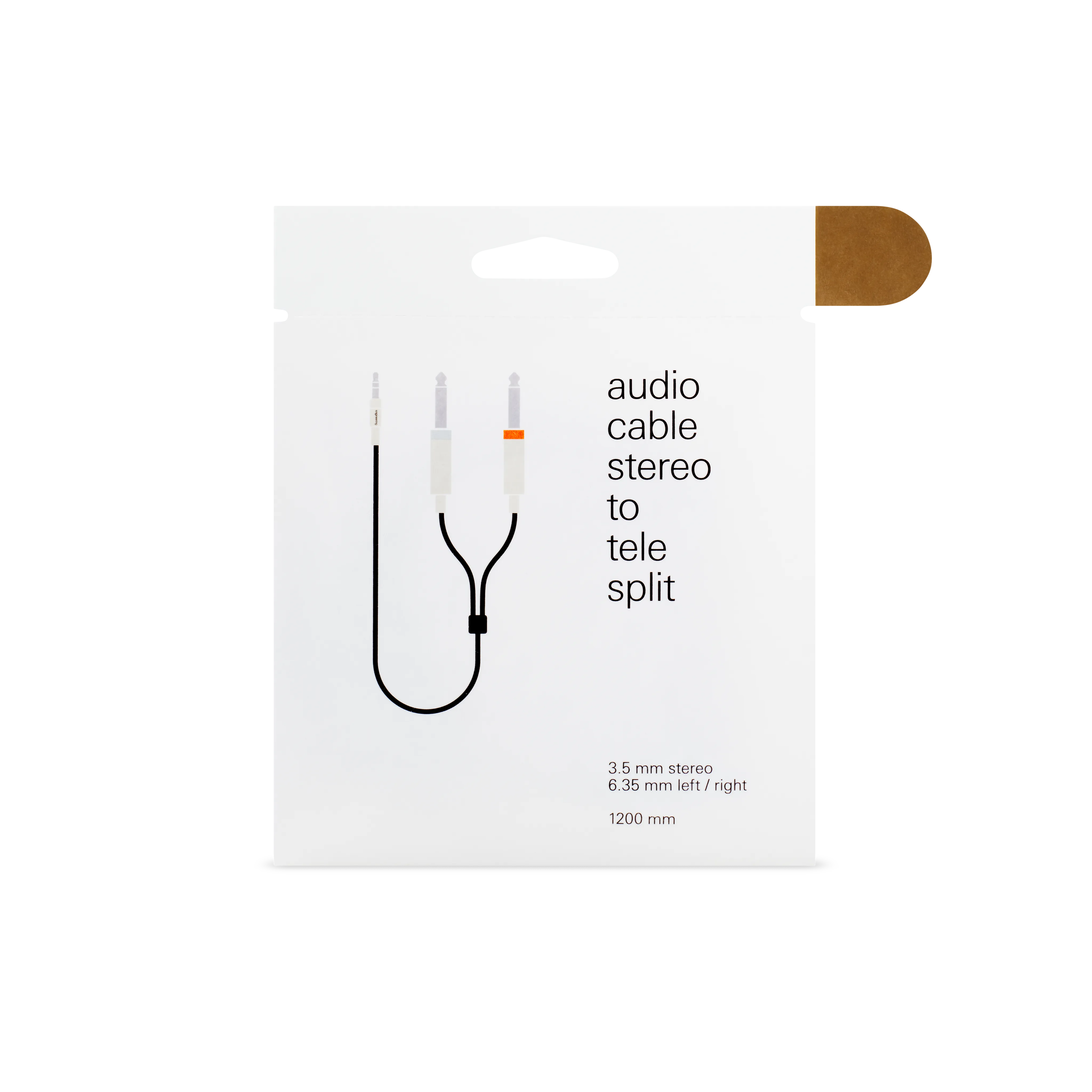 textile audio cable 3.5 mm - 2x 6.35 mm